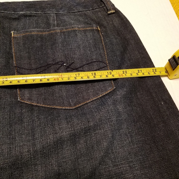 TOMMY HILFIGER denim frayed midi skirt size 16 - Picture 8 of 8